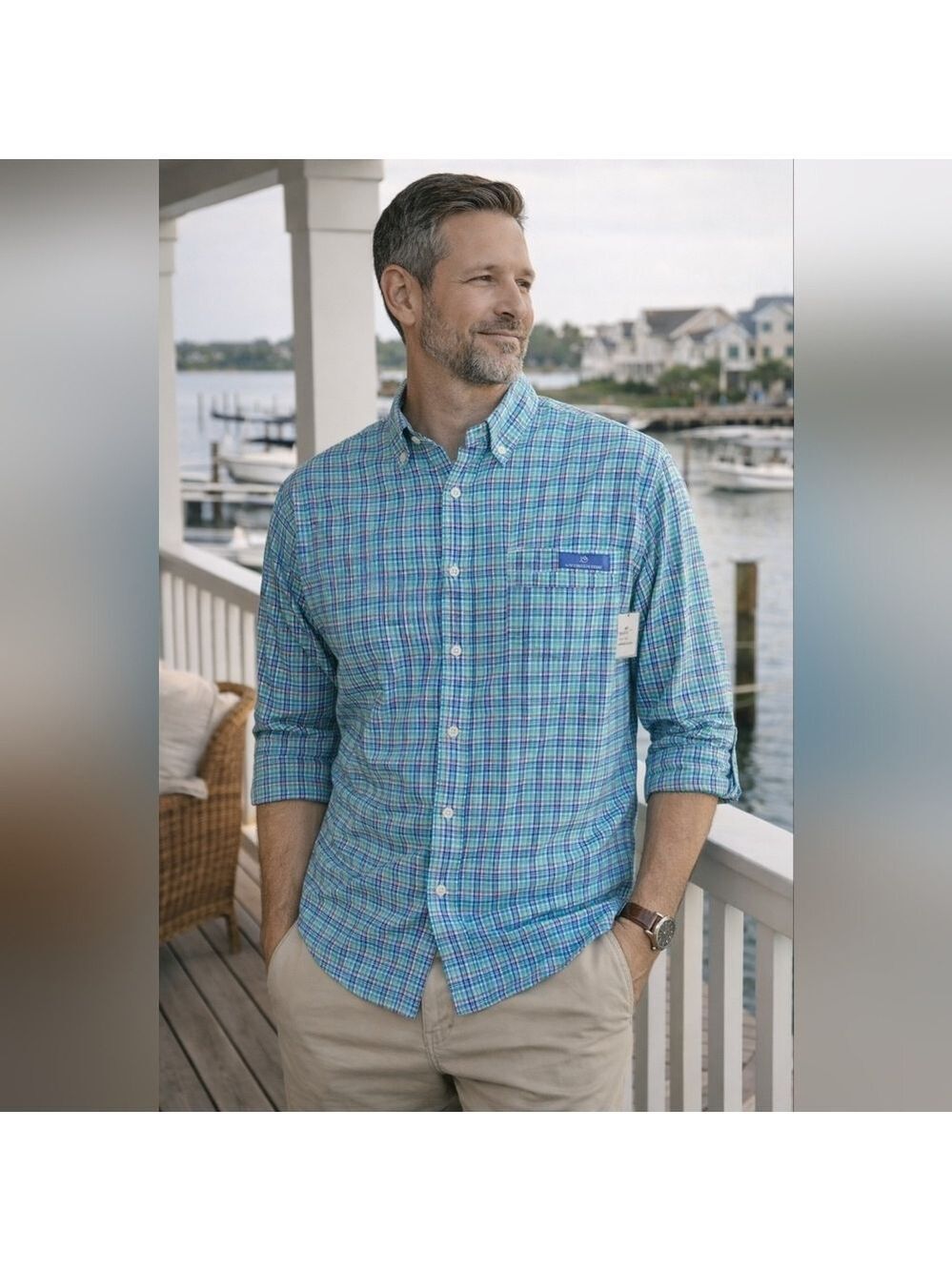 Southern Tide Men’s Classic Fit Button-Down Shirt | Plaid | Size Large | NWT